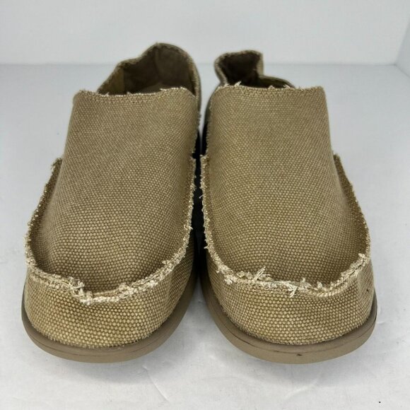 Crocs Mens Beige Fabric Slip On Solid Round Toe Low Top Size 9 Casual Shoes - Picture 3 of 10